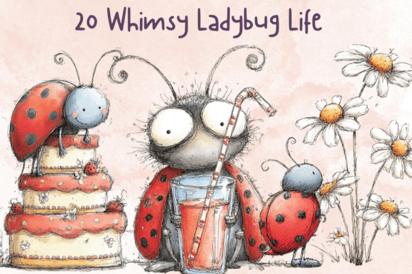 Bringing Garden Magic to Life: The Storybook Whimsy Ladybug Clipart Set