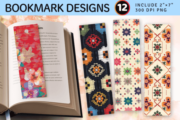 Cross Stitch Embroidery PNG Bookmark Des: A Modern Heirloom Touch
