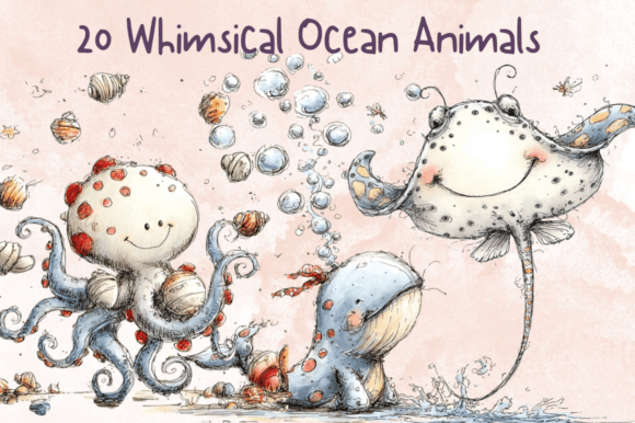 Dive into Creativity: Using Whimsical Ocean Animals Clipart