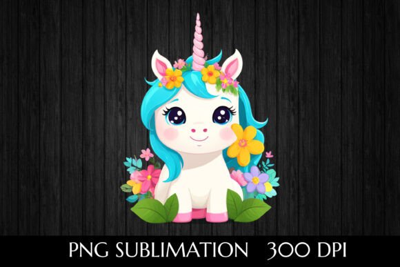 Enchanting Cartoon Unicorn Illustration for Creative Projects
