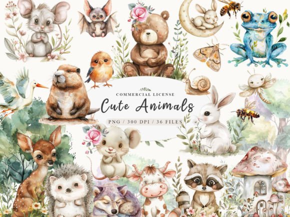 Enchanting Woodland Animals Png & Cute Baby Animals