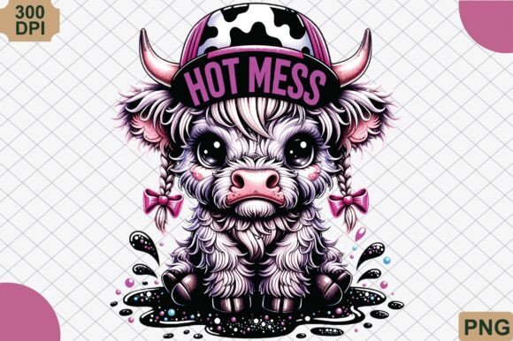 Hot Mess Cute Highland Cow PNG: A Designer's Guide to Chaotic Charm