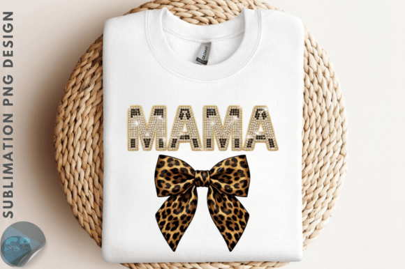 Rhinestone Mama Leopard Coquette Bow PNG: A Designer's Take
