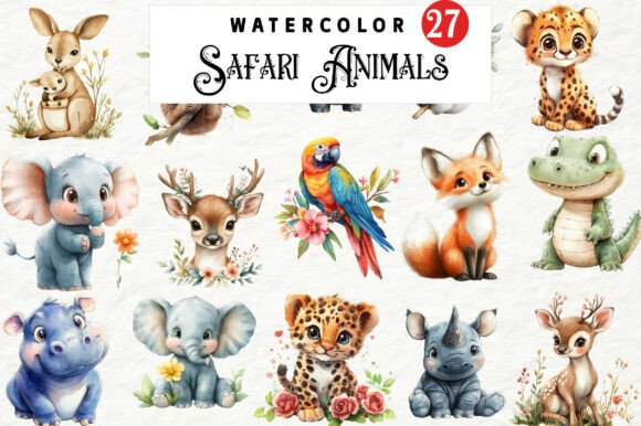 Safari Cute Animals Clipart: Bringing Whimsy to Your Designs