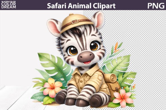 Safari Zebra Clipart: Bringing Adventure to Your Creative Projects