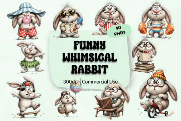 Unleash Creativity with Funny Whimsical Rabbit PNG Clipart
