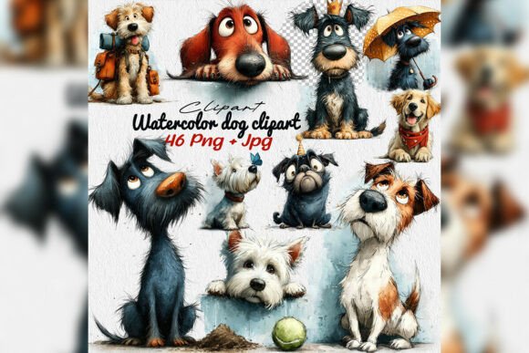 Watercolor Dog PNG Clipart Bundle: A Designer's Guide