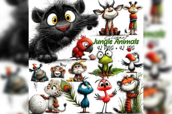 Whimsical Baby Jungle Animals Clipart: A Designer's Guide